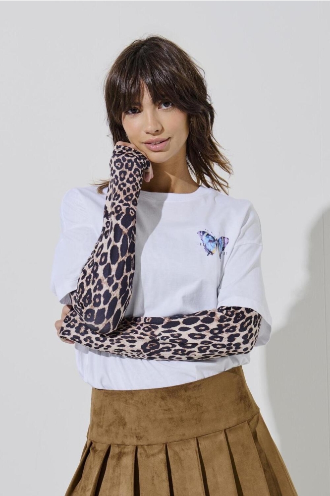 ONLLONE AOP L/S TWO WAY TOP JRS 15354789 CLOUD DANCER/LEO AOP